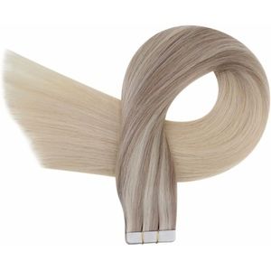 Ash blonde tape in extensions 18”